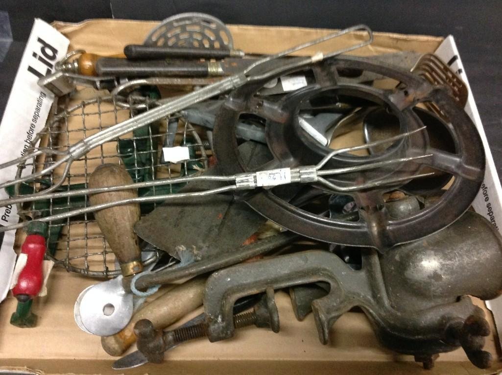 Vintage Kitchen Utensils: Forks, Meat Grinder, and other kitchenware