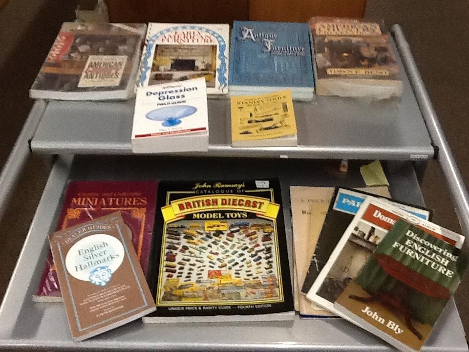 Vintage Reference Books (19): British Diecast toys, early american literature, domestic bygones, antique furniture, warman's depression glass guide and more
