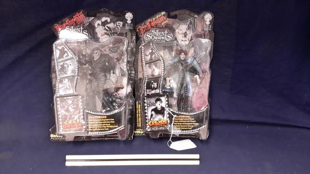 Silent Screamers Action Figures (2): All are in original packaging, cesare & graf orlok figures
