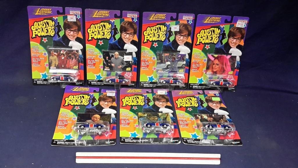 Johnny Lightning Austin Powers Toy Cars (7): All are in original packaging