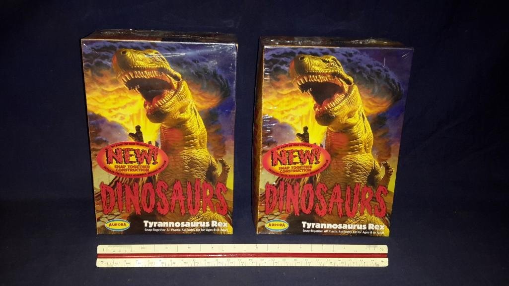 Aurora Dinosaurs Tyrannosaurus Rex Model kits (2): Both are sealed in original packaging