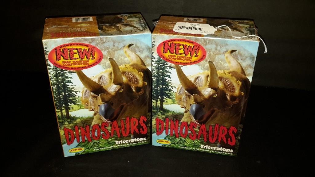 Aurora Dinosaurs Tyrannosaurus Rex Model kits (2): Both are in original plastic