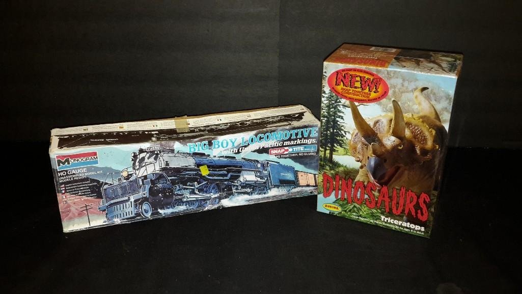 Plastic Model Kits (2): Triceratops & Big Boy Locomotive 