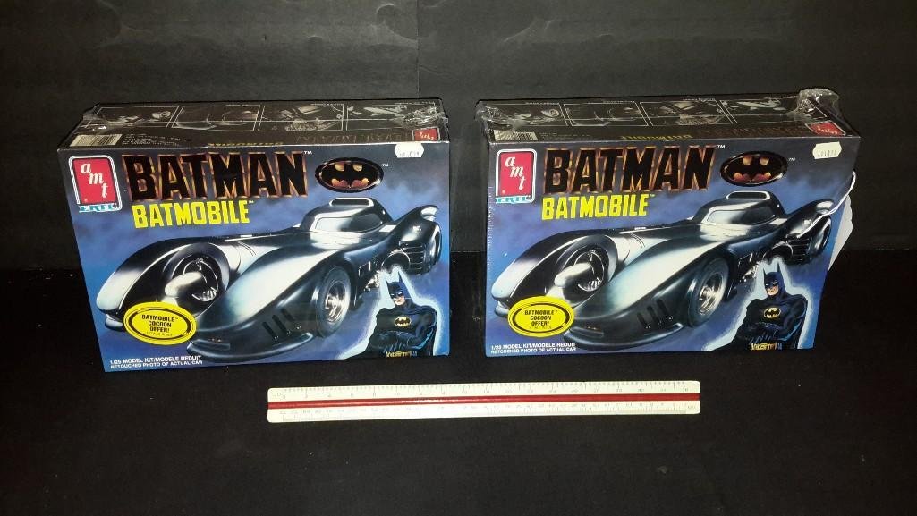 AMT Batman Batmobile Plastic Model Kits (2): Both are sealed in original packaging