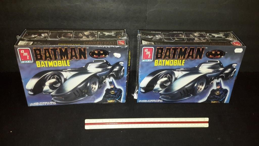 AMT Batman Batmobile Plastic Model Kits (2): Both are sealed in original packaging