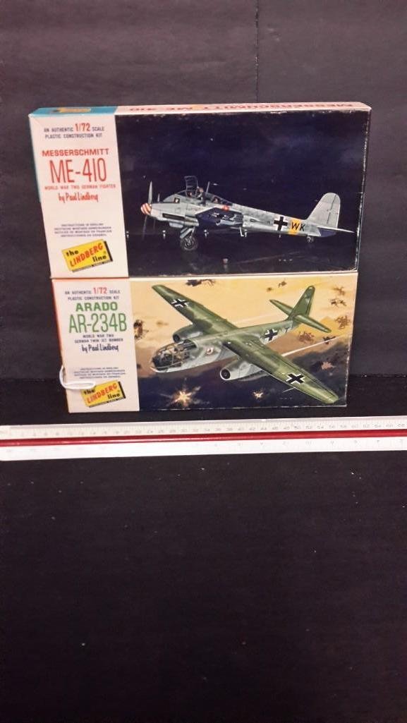 The Lindberg Line Plastic Aircraft Model Kits (2): Arado AR-234B & Messerschmitt ME-410 fighter model kits