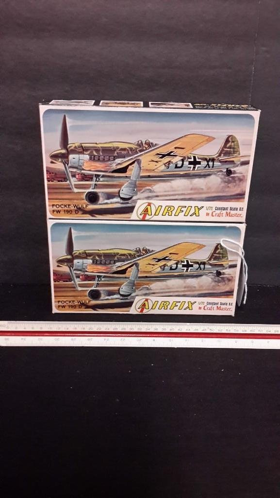 Airfix Plastic Aircraft Model Kits (2): Both are Focke-Wulf FW 190d model kits 