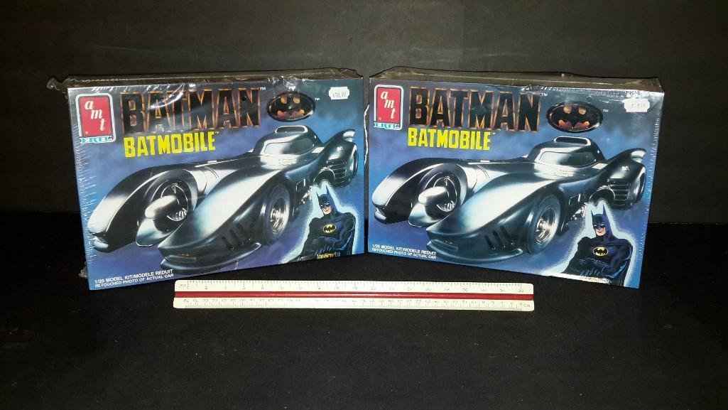 AMT Batman Batmobile Plastic Model Kits (2): Both are sealed in original packaging
