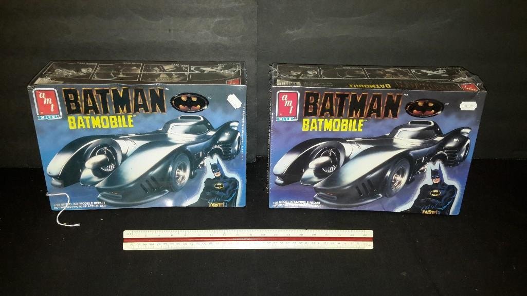 AMT Batman Batmobile Plastic Model Kits (2): Both are sealed in original packaging