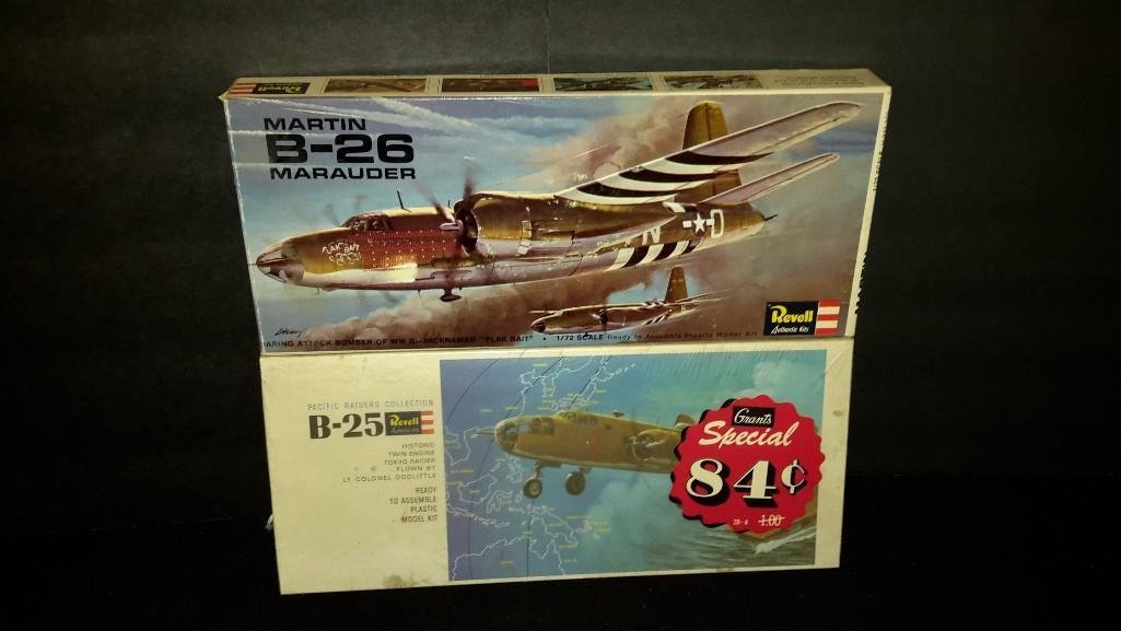 Revell Plastic Aircraft Model Kits (2): Pacific Raiders Collection B-25 & Martin B-26 Marauder 