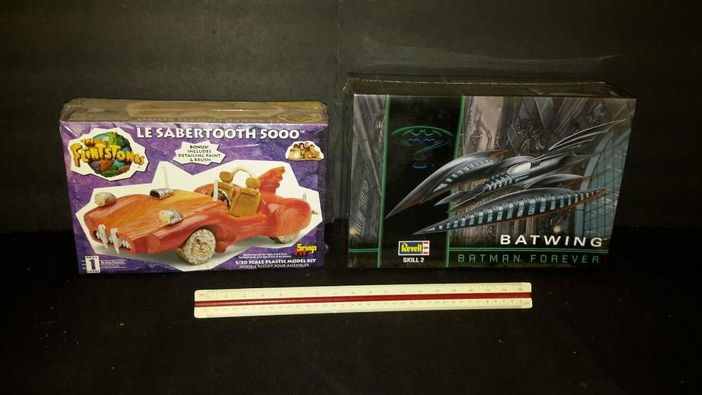 Plastic Model Kits (2): Both are sealed in original packaging, Le Sabertooth 5000 & Batman Forever Batwing model kits 