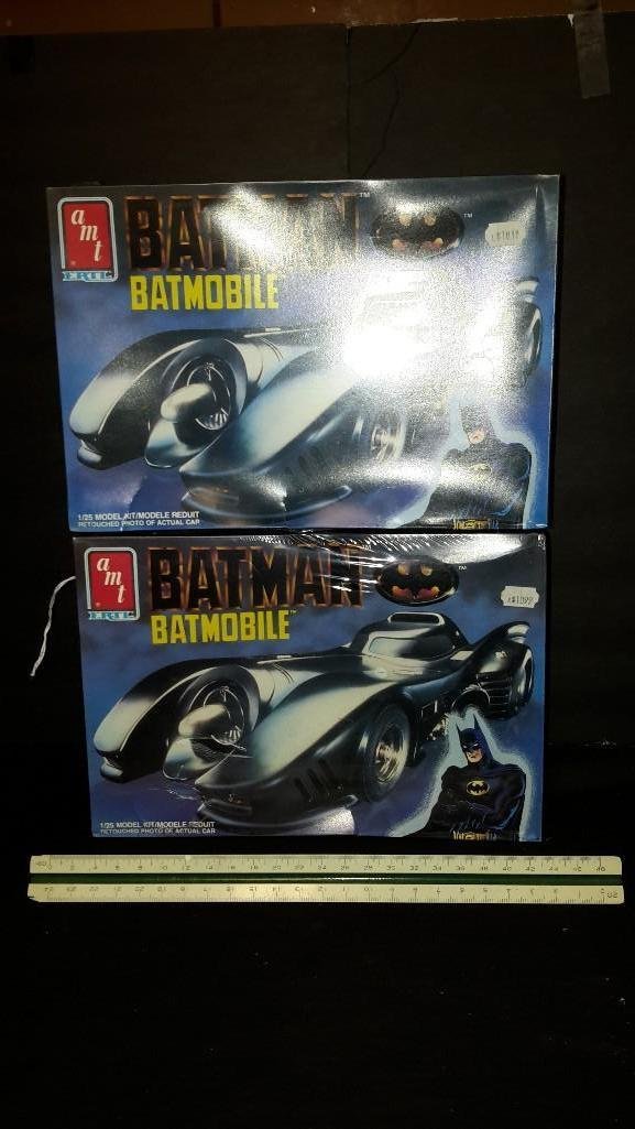 AMT Batman Batmobile Plastic Model Kits (2): Both are sealed in original packaging