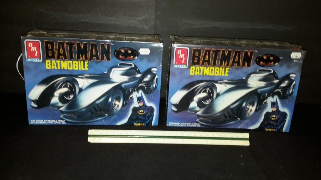 AMT Batman Batmobile Plastic Model Kits (2): Both are sealed in original packaging