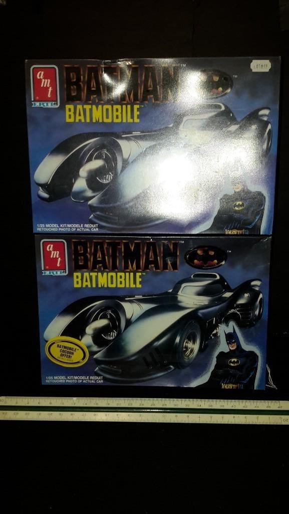 AMT Batman Batmobile Plastic Model Kits (2): Both are sealed in original packaging 