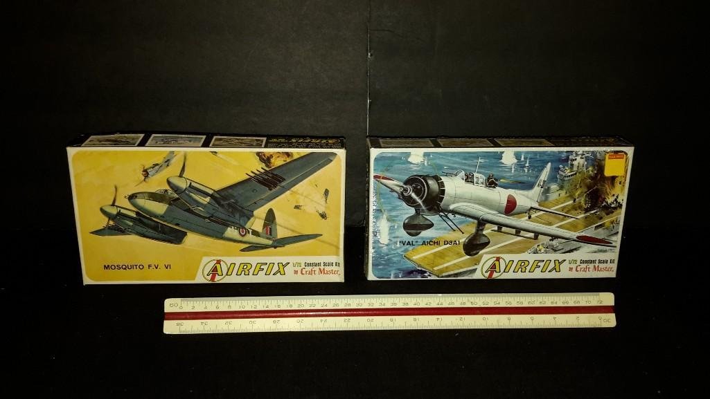 Airfix Plastic Aircraft Model Kits (2): Mosquito FV Vi & "VAL" Aichi D3A1 model kits 