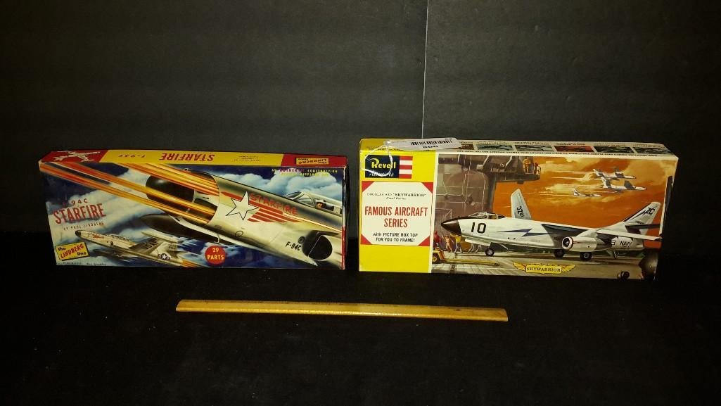 Vintage Aircraft Model Kits (2): Douglas Skywarrior & F-94 Starfire model kits 