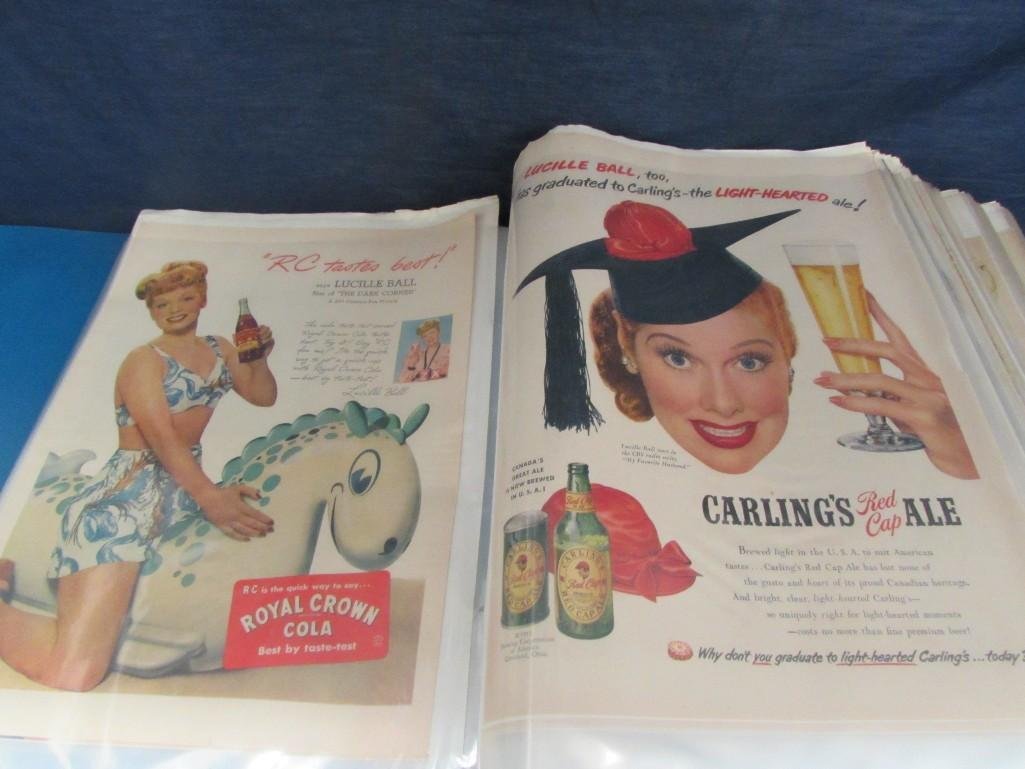 Movie Star Magazine Advertisements Collection: Huge collection of 1940s and 1950s tv and movie star indorsed magazine ads. 