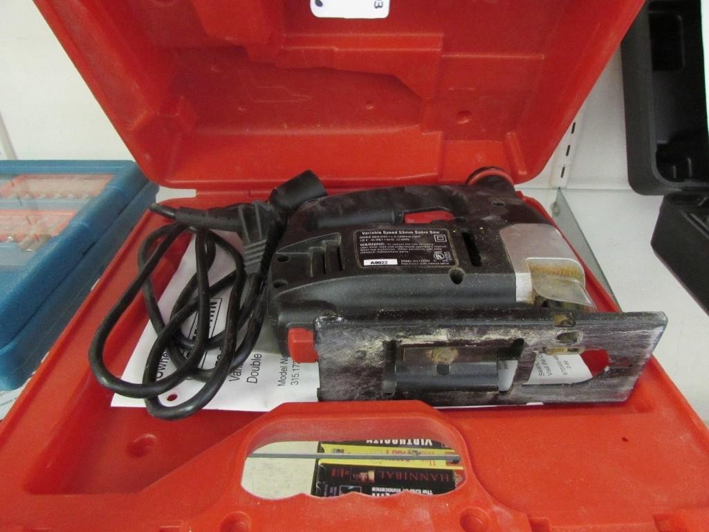 Craftsman Auto Scroll Saw: Model # 315.172320 Variable Speed/ Adjustable. Double insulated. Comes with blades and manual. 