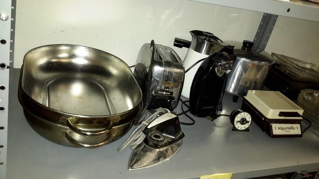 Small Kitchen Appliances: Kitchen timer, roasting pan, electric can opener, toaster, and more