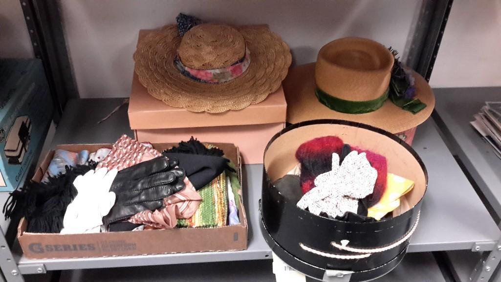 Woman's Accessories: Gloves, scarves, hat boxes, and more