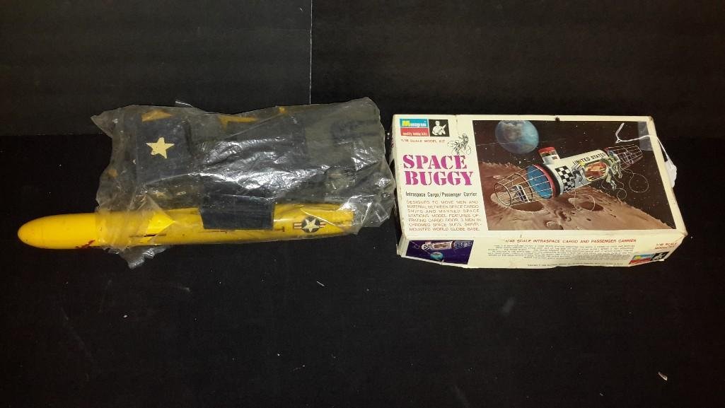 Space Buggy Model Kit & Other Plastic Model kit Pieces: Monogram Space Buggy Model kit is in original packaging