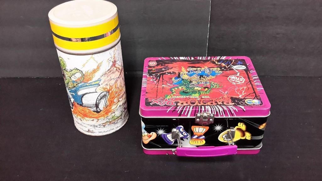 Raptor Rex (2) Thermos & Lunch Box: All are made by Stan Lemkuil "worlds loudest man"
