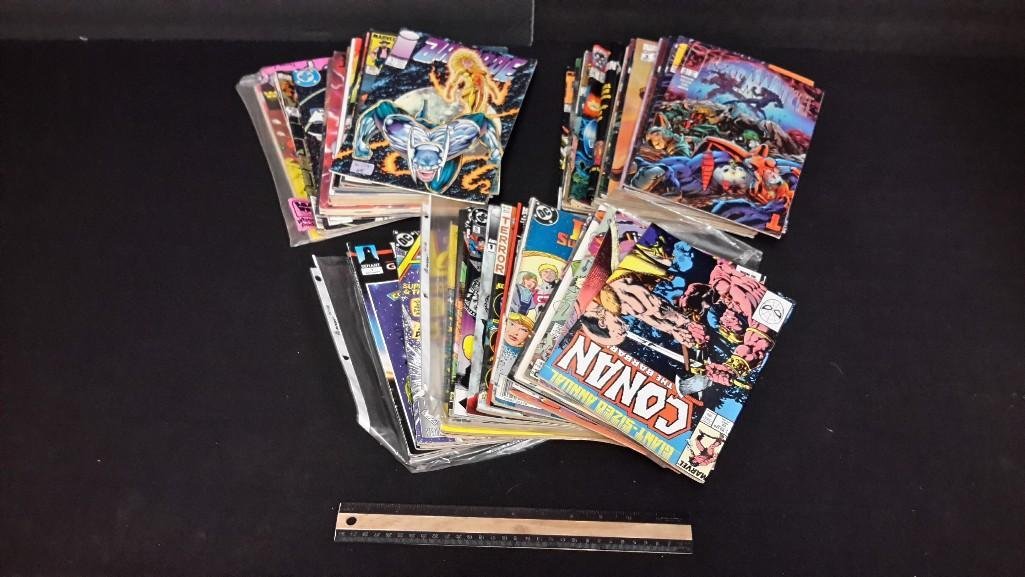 Assorted Collectible Comic Books: Superman the Wedding Album, Beagle Boys Vs Uncle Scrooge, the Infinity War, Tales of the Legion of Super Heroes, The Thing, and more 