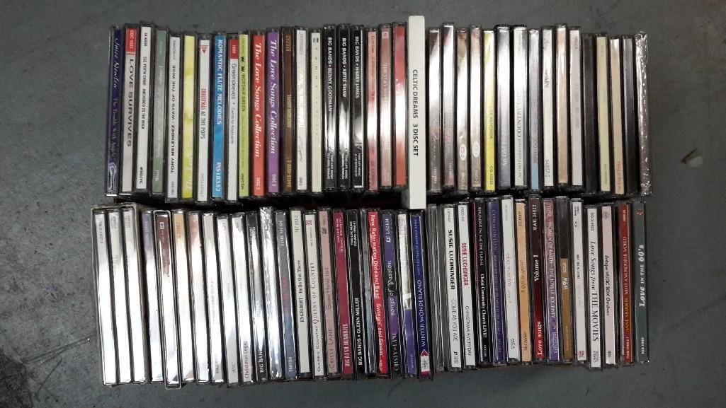 CD Collection (76): Love songs from the movies, Reba MCEntire What if, Classic Country Queens of Country, Bing Crosby Christmas Collectio, Cristy Lane One Day at A Time, Country Gospel, Sheila, Barry Manilow a Christmas 