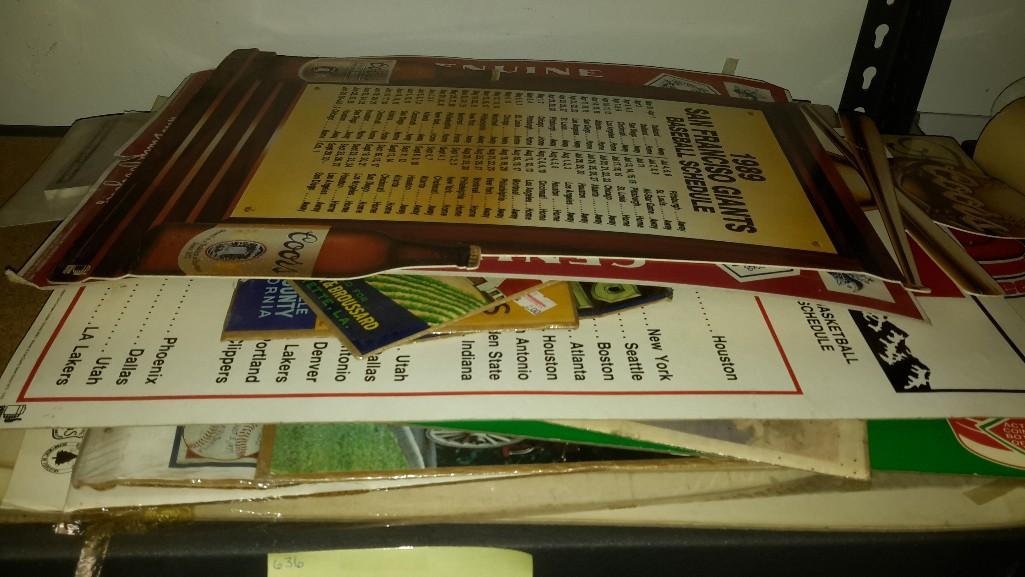 Advertisement Signs: Coors Sacramento Kings Basketball Schedule, Vitamin Brand Yams Sweet Potatoes, R-Ranch Lake County Mountain Bartletts, Budweiser 1986 Oakland A's Home Game Schedule, Coors San Francisco Giants Basebal