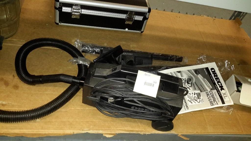 Oreck XL Vacuum: Model # BB-850A, F5721. Compact Vacuum with directions. Hoses, attachments, bags and more. 