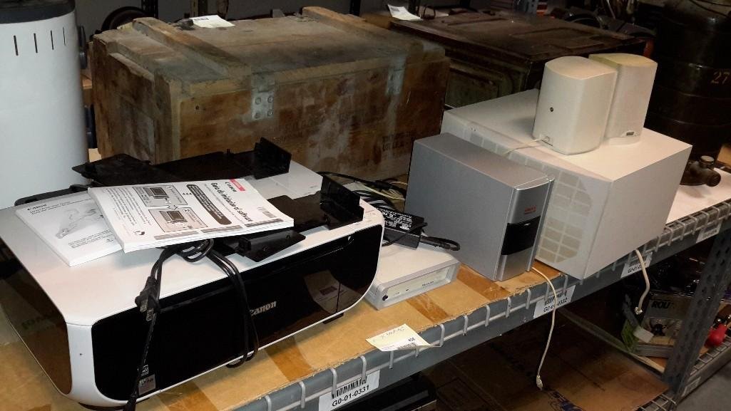 Computer Accessories: Canon MP210 Printer, Altec Lansing computer speakers with subwoofer, and more. 