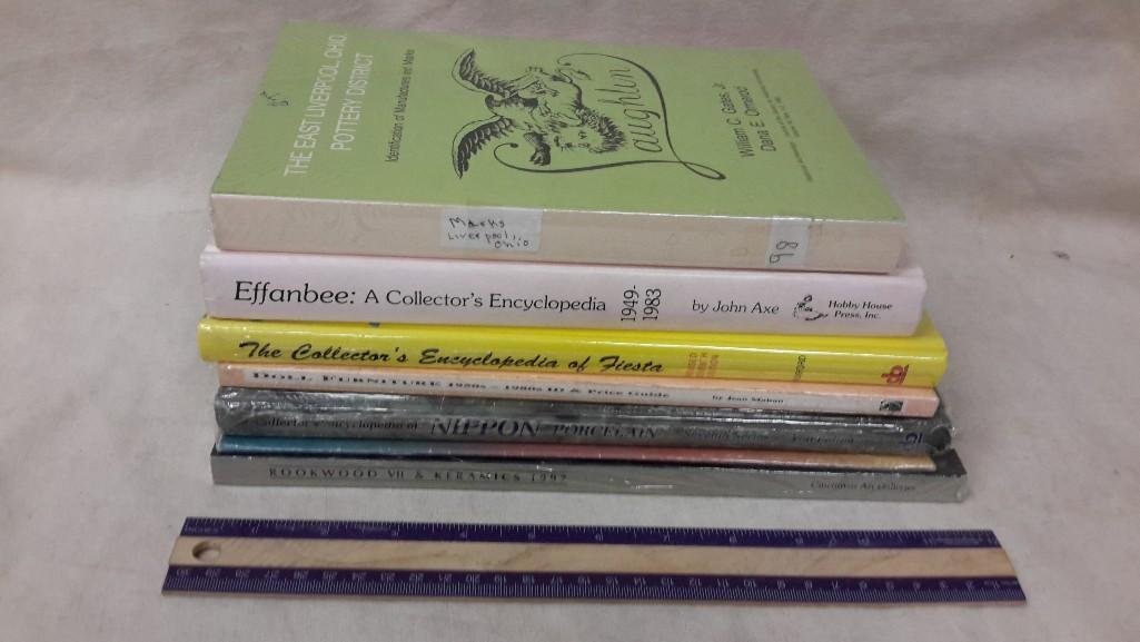 Collectors Reference Books (7): Some titles include "The Collector's Encyclopedia of Fiesta", "Collector's Encyclopedia of Nippon Porcelain", and more.