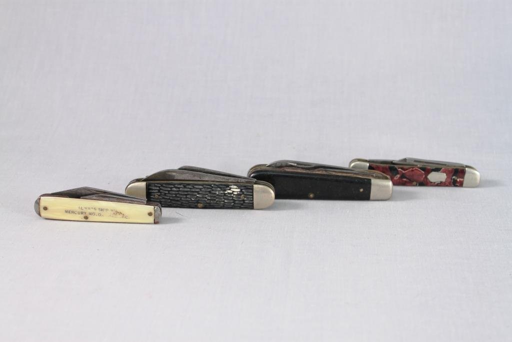 Old Pocket Knives (4): Boy Scout knife, Imperial knife, Camco, & Autopaint, 