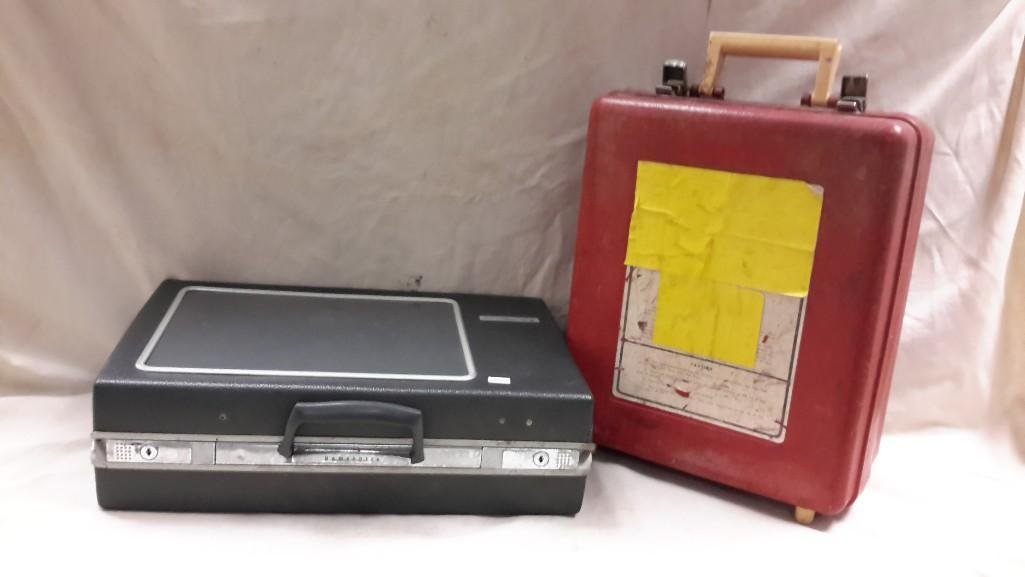 Vintage Camera and Recorder: Camera is a video 8 AF movie camera with accessories and blank video and carrying case, Bell and Howell Recorder model 1152-A and carrying case.