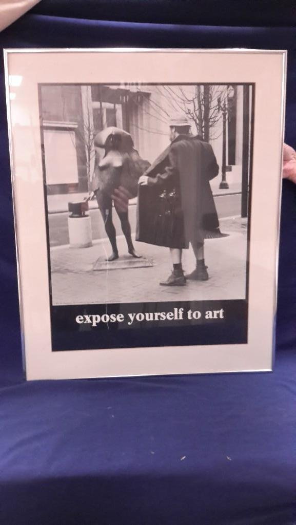 Black and White Framed Print: Ca. 1979, 1981, Mike Ryerson, Art Flashes, framed print measures 27" - 21"