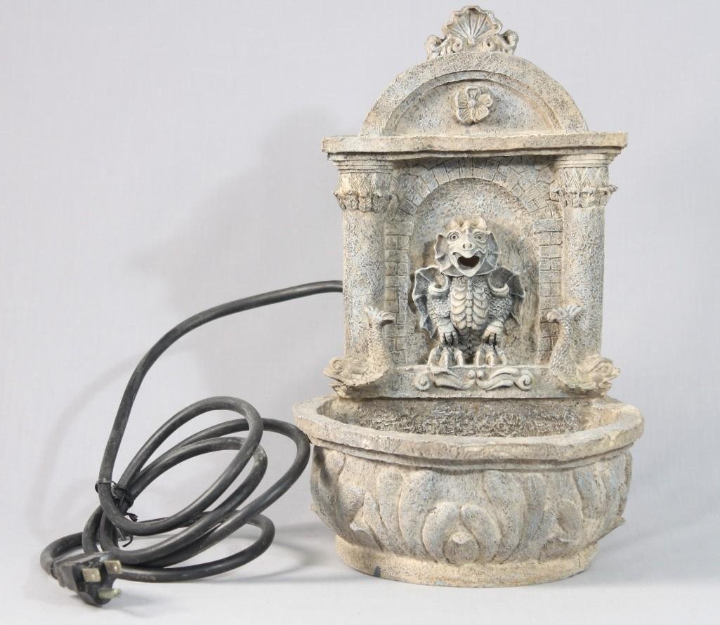 Electric Water Fountain: Dragon and fish design fountain measures 11.5" tall