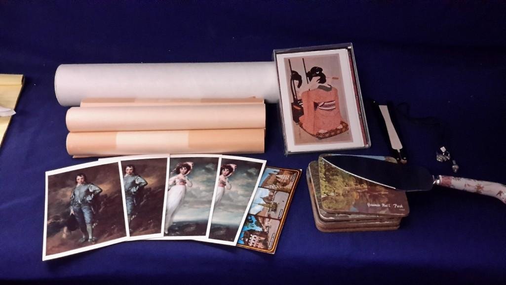 Posters and Prints: Film Festival Posters from 1985, University of Michigan prints, postcards, a cake server, coasters and more.