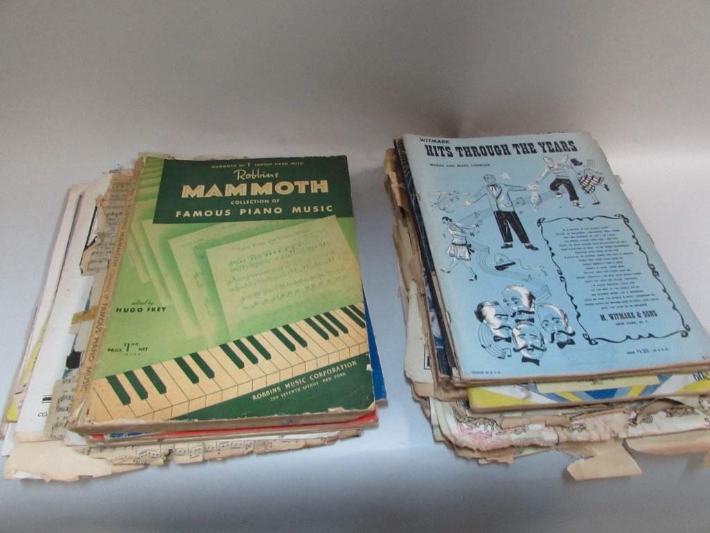 Vintage Sheet Music: Titles include Robbins Mammoth, The Gem Dance Folio for 1943, The Street Singer's Collection, and more 
