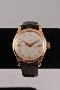 Patek Philippe, Geneve man's Wristwatch 18K: Beautiful watch in great condition. Champion Hand Finished Alligator Band. gold metal latch is marked: 0.750 Depose PPCo. Swisscase size 1 1/4" Please see additional pictures of back