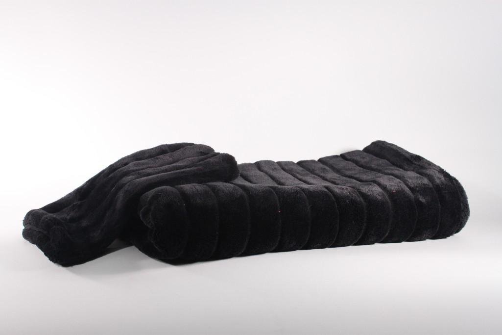 Newport New Blanket and Pillowcase: Plush black throw blanket measures 60" x 50"