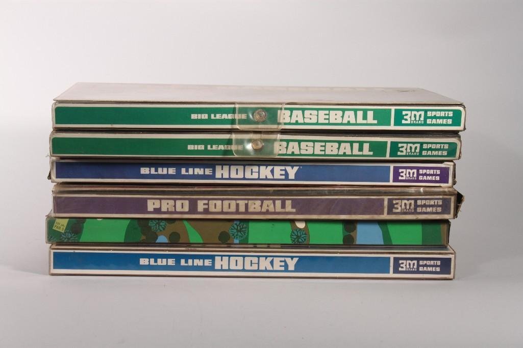3 M Brand Sports Games (6): Titles include, thinking mans golf, big league baseball, pro football, and more 