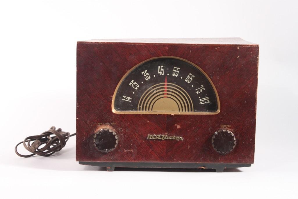 RCA Victor UHF Television Selector: Has wood encasement, model U70, shows some wear, 11" x 8.5" 