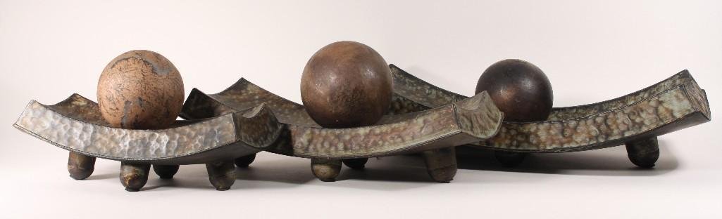 Modern Metal Home Decor (3): 22" long, 18" long, and 14" long, all are in good condition