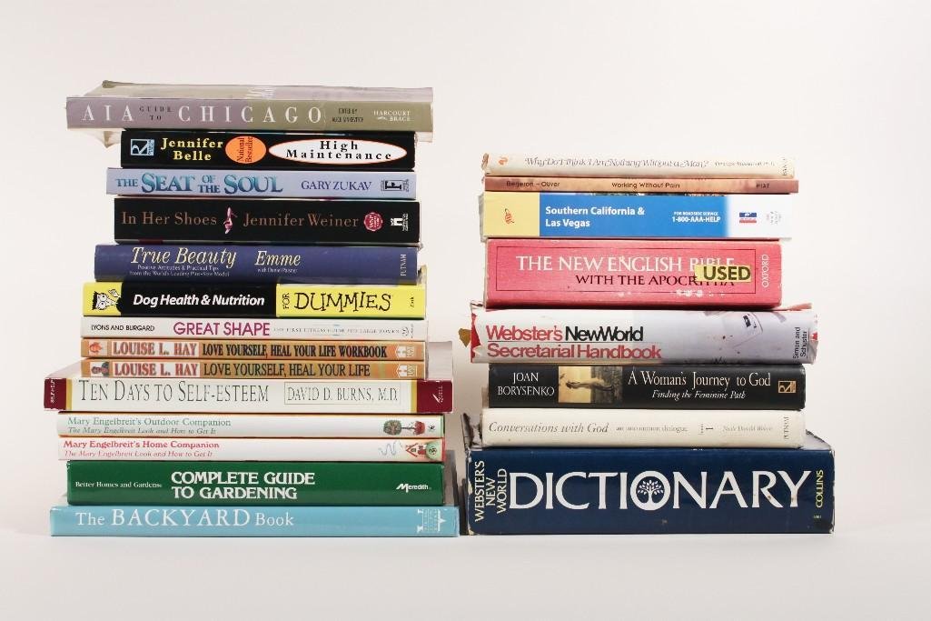 Books: Themes include, home decor, gardening, some novels, and more 