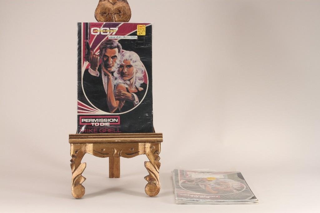 1989 James Bond Permission to Die Comic Books (4): In plastic covers, in great condition; not rated, in cellophane covers.