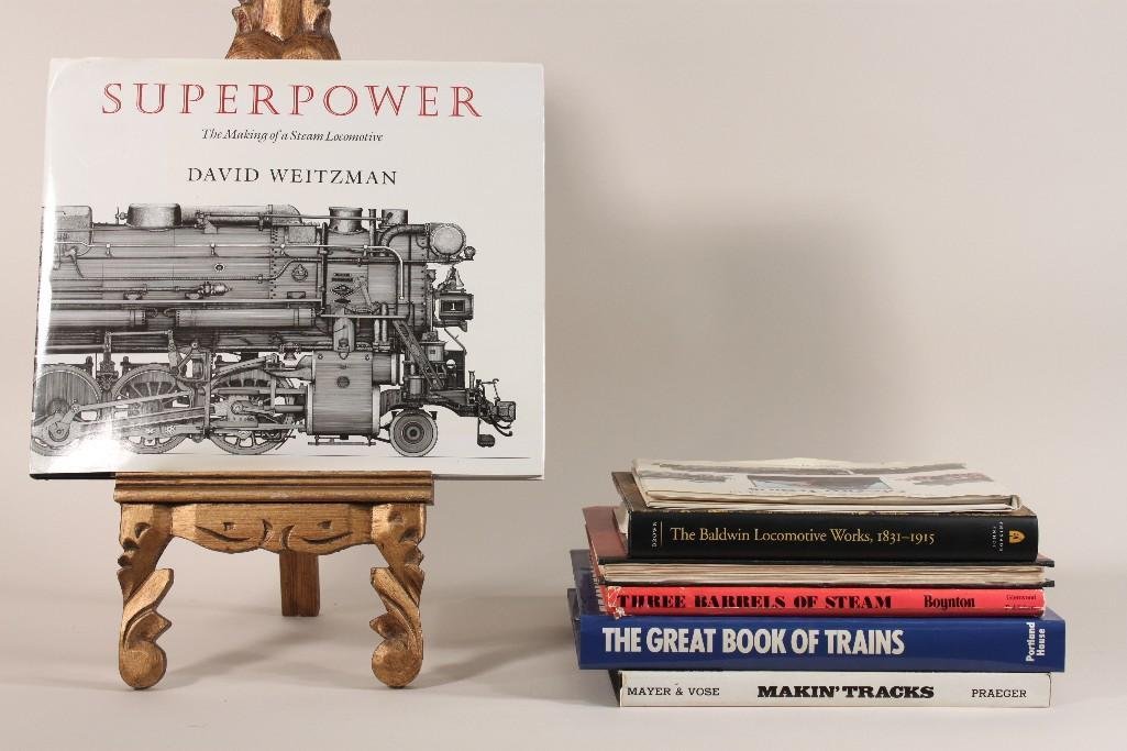 Railroad Related Books (7): Titles Include Steam Trains, Super Power, Makin Tracks, and more 
