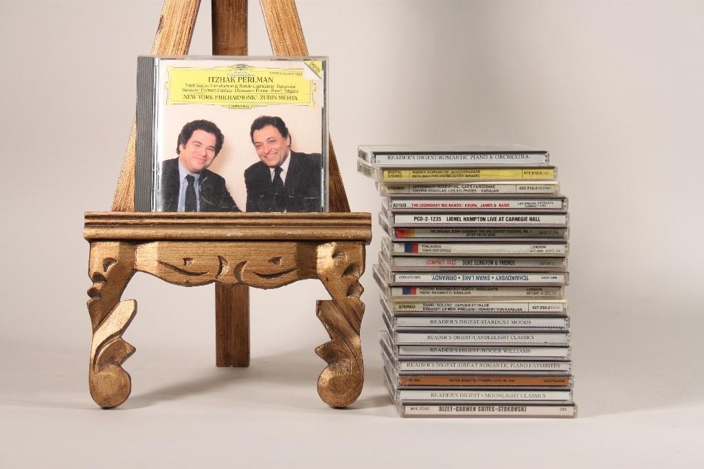 CD Collection (19): Titles include: Compact Jazz, Legendary Big Bands, Swan Lake, Readers Digest Moonlight Classics, Roger Williams, and more.