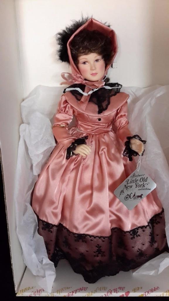 Effanbee 5th Avenue Doll: 1985, 18" Little Old New York Collection Doll, in original box 