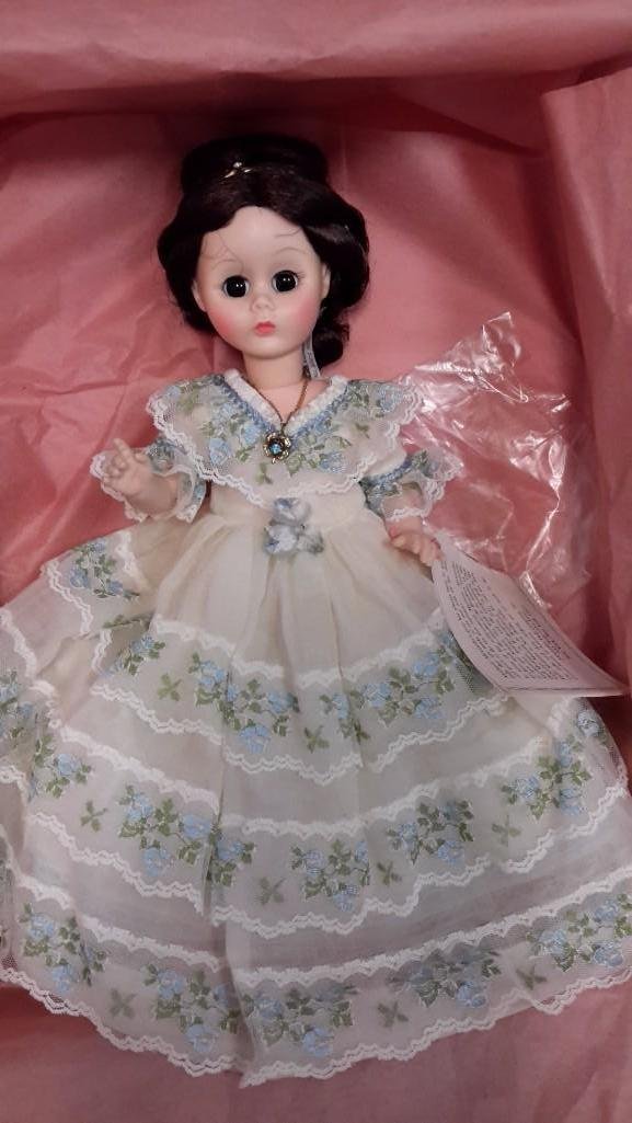 Madame Alexander Julia Tyler Doll: 1979-81 President's Ladies Series II, 14" vinyl/ hard plastic doll, good condition