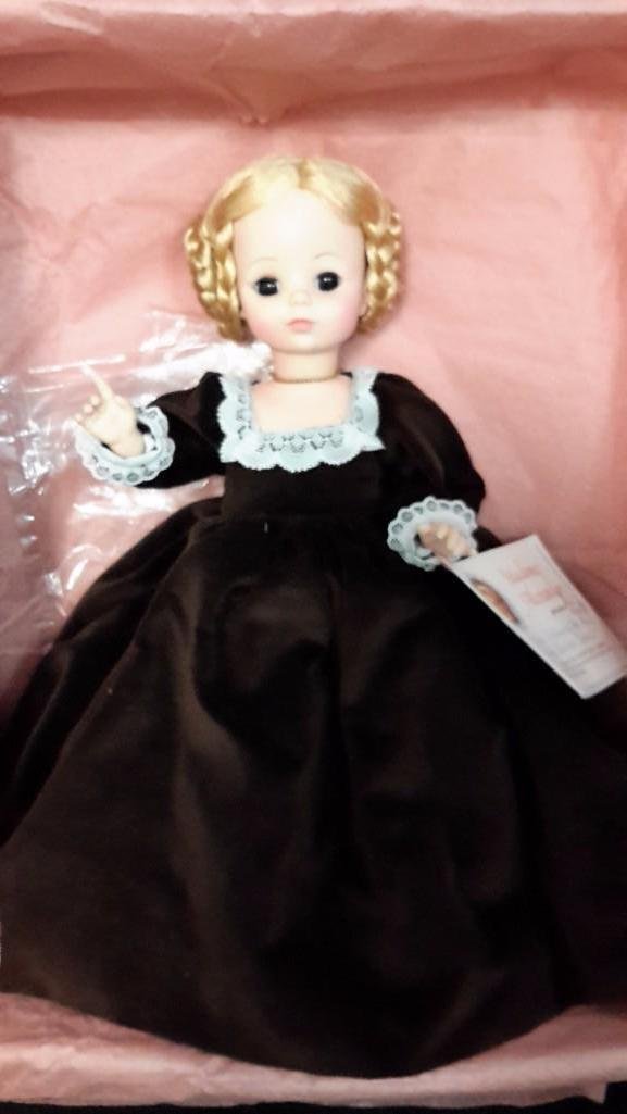 Madame Alexander Jane Findlay Doll: 1979-81 President's Ladies Series II doll Collection, 14" tall Vinyl/hard plastic doll, mint in box 